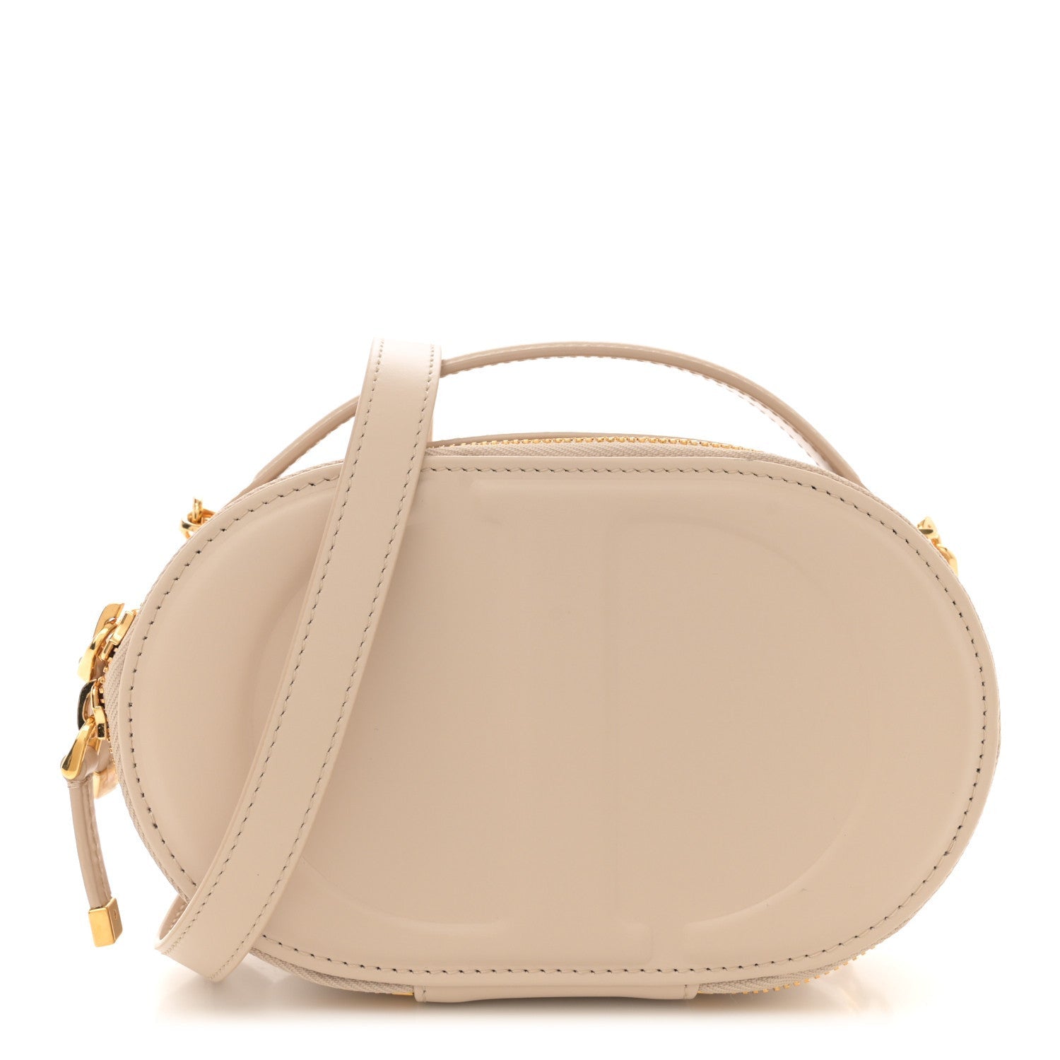 Christian Dior Calfskin CD Signature Oval Crossbody Camera Bag Caramel Beige 1 of 7