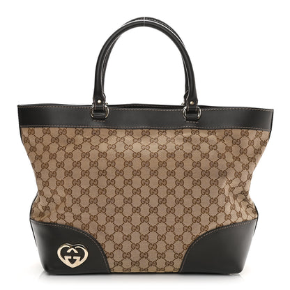 Gucci Monogram Lovely Heart Top Handle Dark Brown 1 of 14
