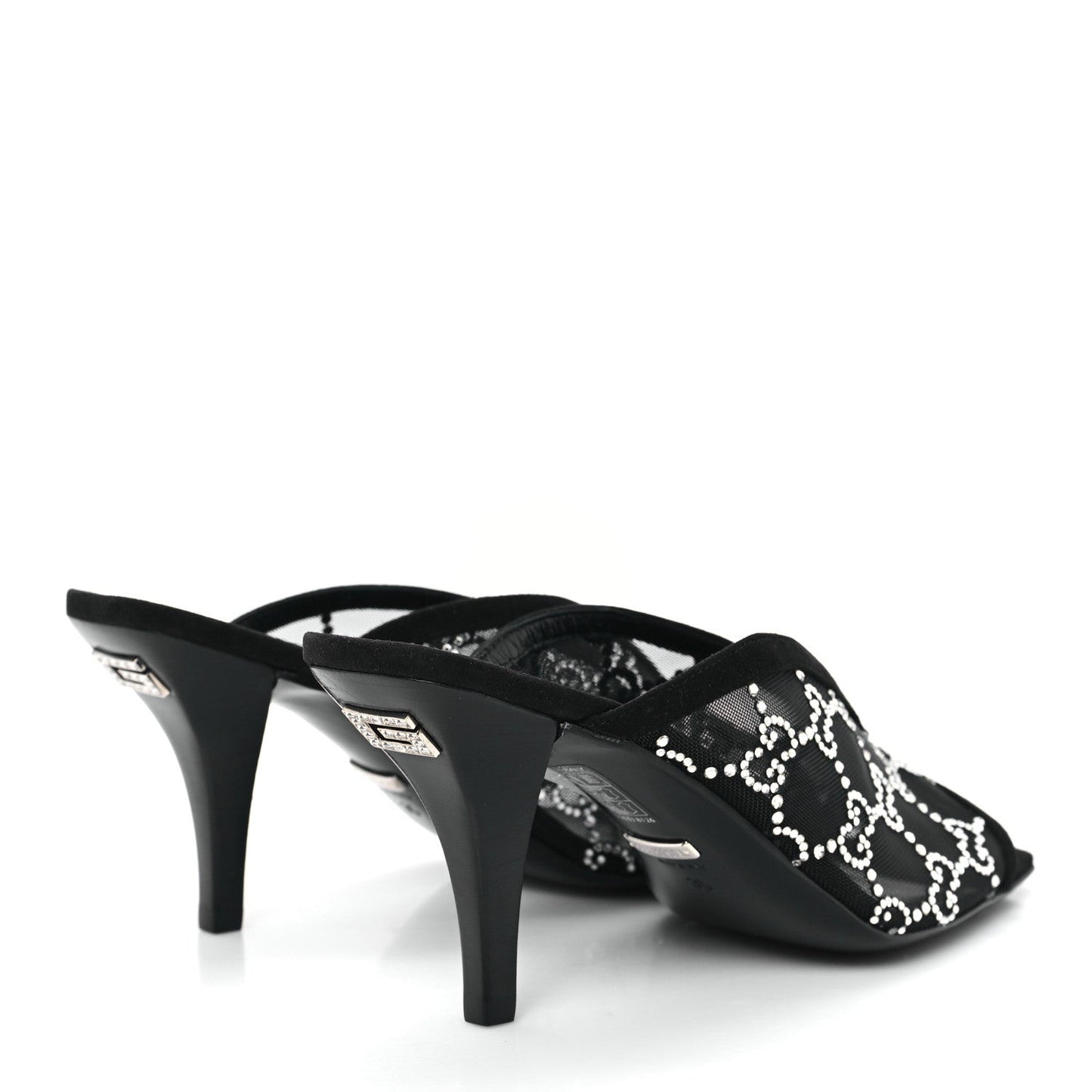 Tela Retino Kid Scamosciato Crystal GG Monogram Square G Black
