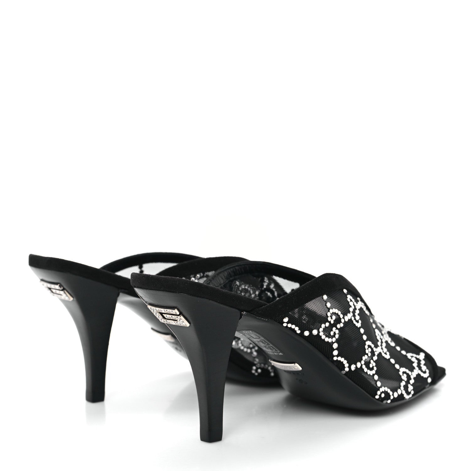 Gucci Tela Retino Kid Scamosciato Crystal GG Monogram Square G Black 5 of 7
