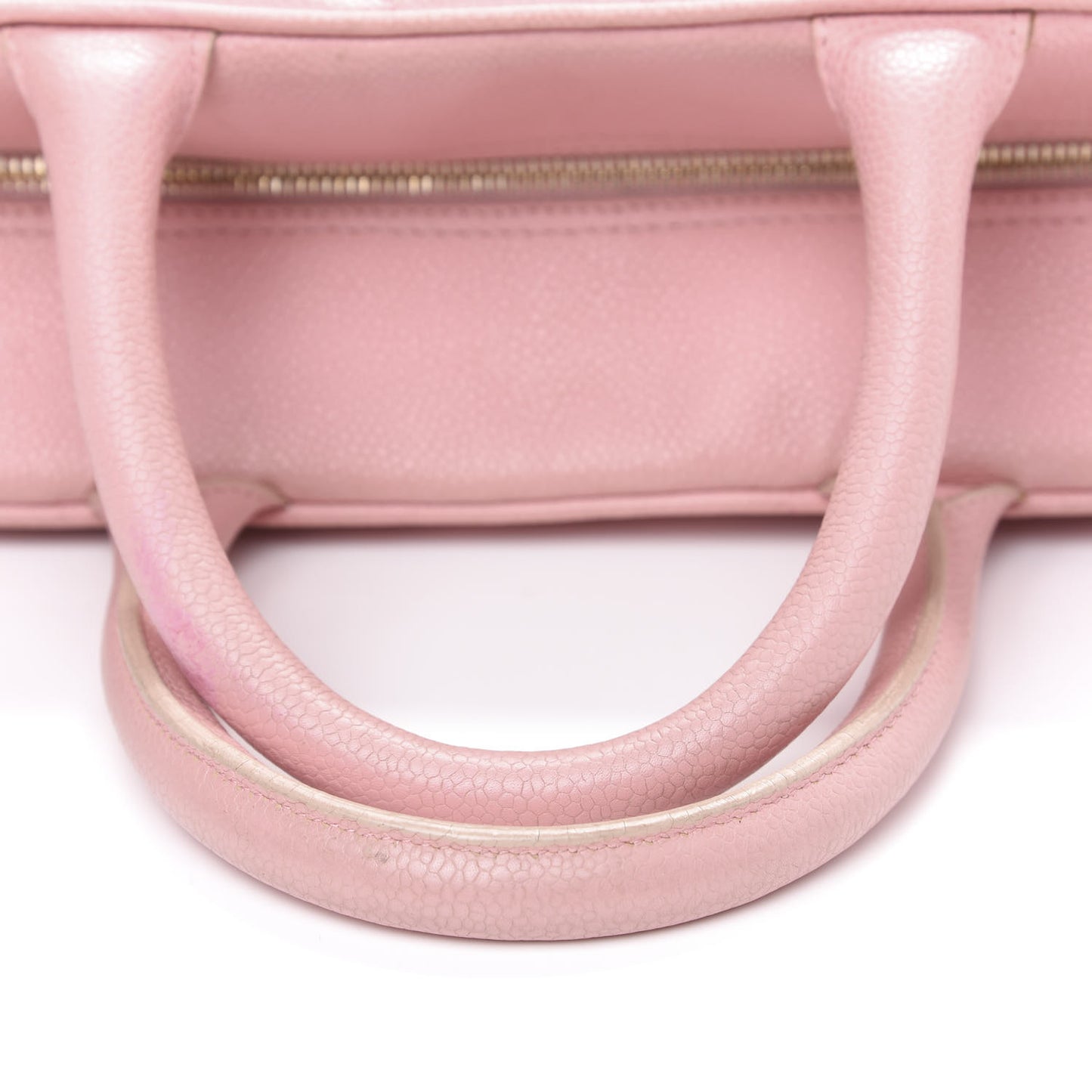 Caviar Quilted Large Bowler Pink