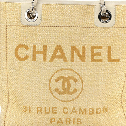 Chanel Canvas Mini Deauville Tote Light Yellow 8 of 15