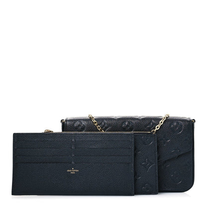 Louis Vuitton Empreinte Pochette Felicie Chain Wallet Black 3 of 7