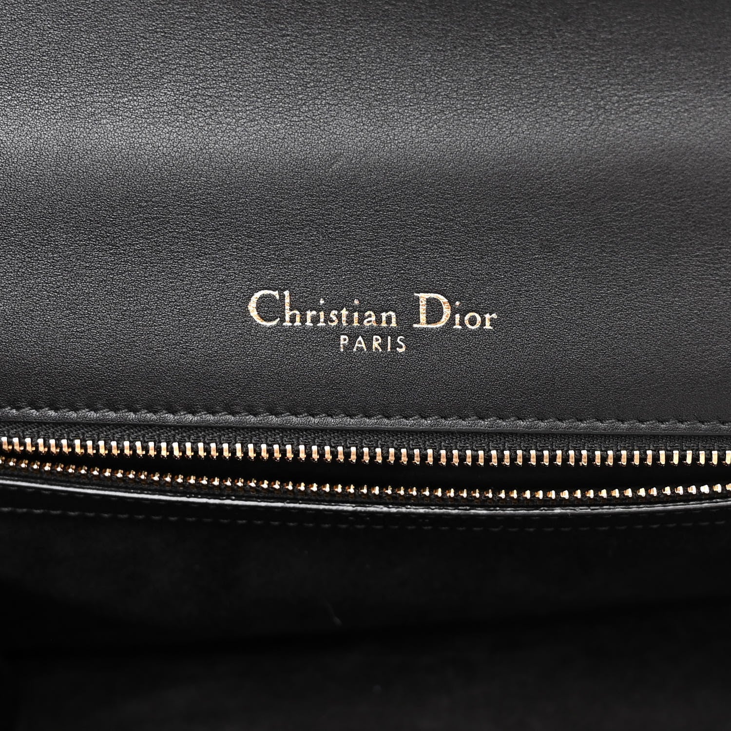 Christian Dior Lambskin Embroidered Medium Diorama Flap Bag Black 6 of 9