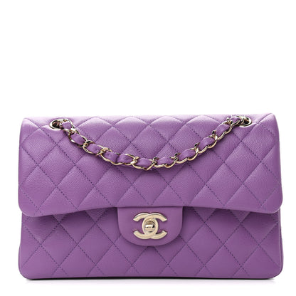 Chanel Caviar Quilted Small Double Flap Purple 1 of 11