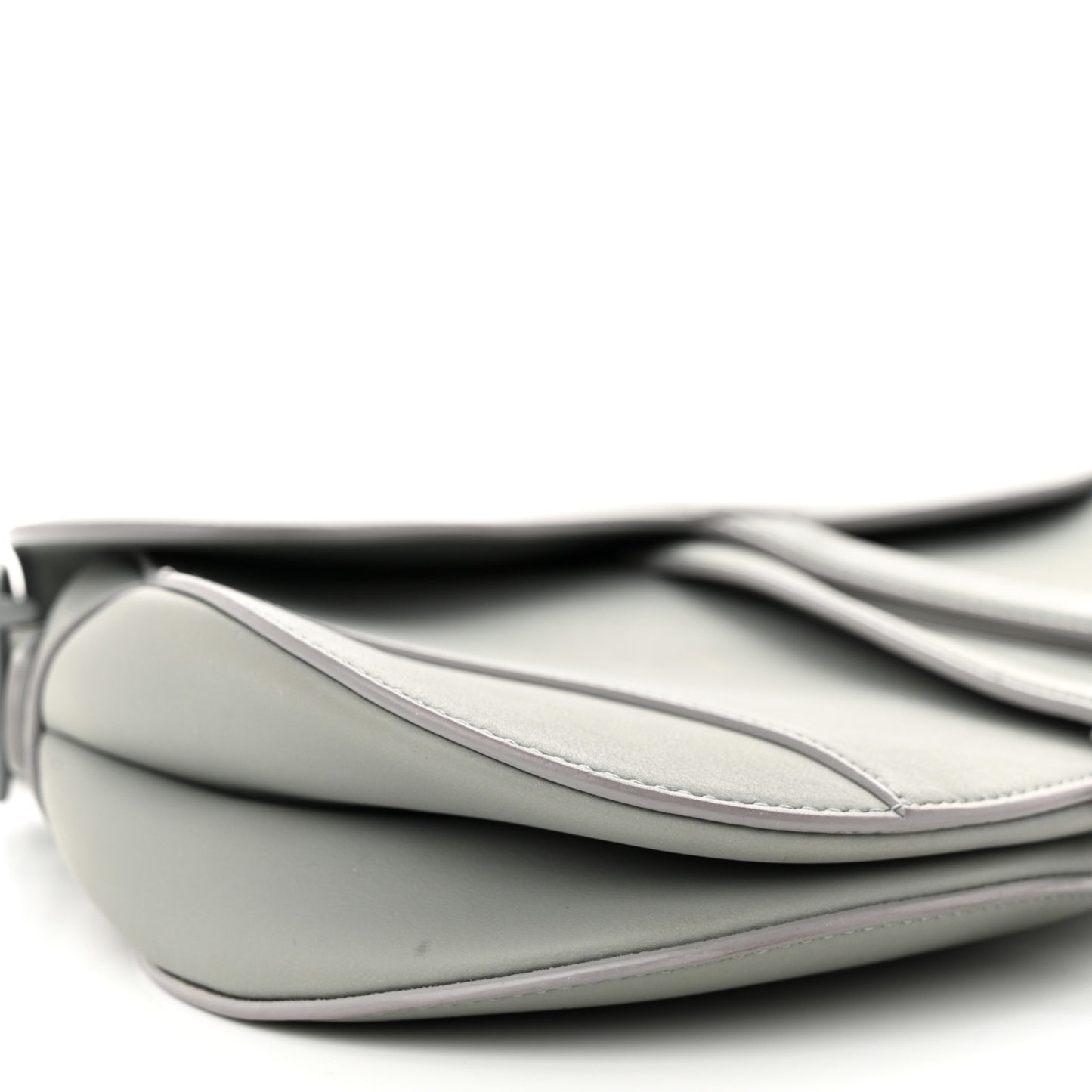 Ultra Matte Calfskin Saddle Bag Grey