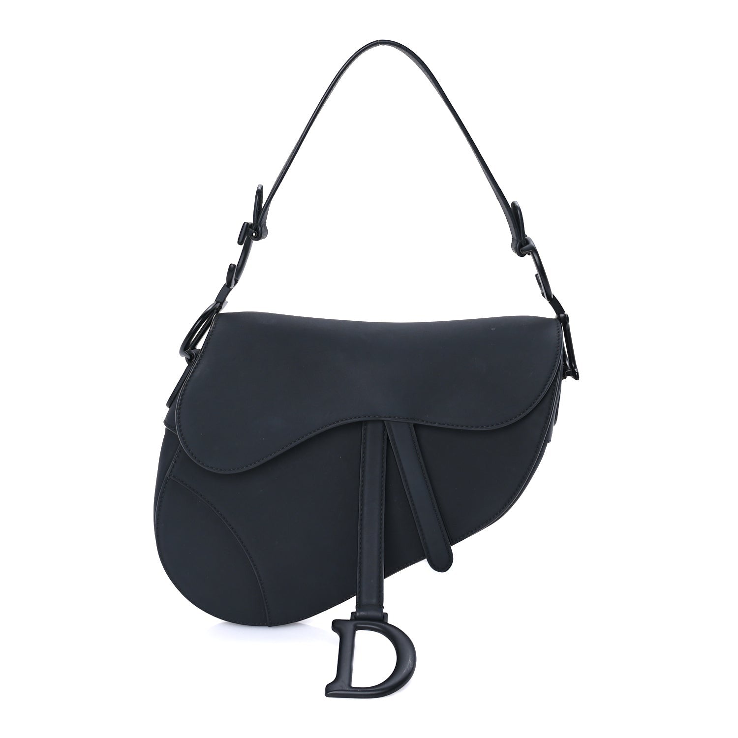 Christian Dior Ultra Matte Calfskin Saddle Bag Black 1 of 7