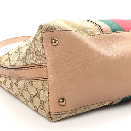 Gucci Monogram Web Medium Rania Top Handle Bag Khaki 9 of 10