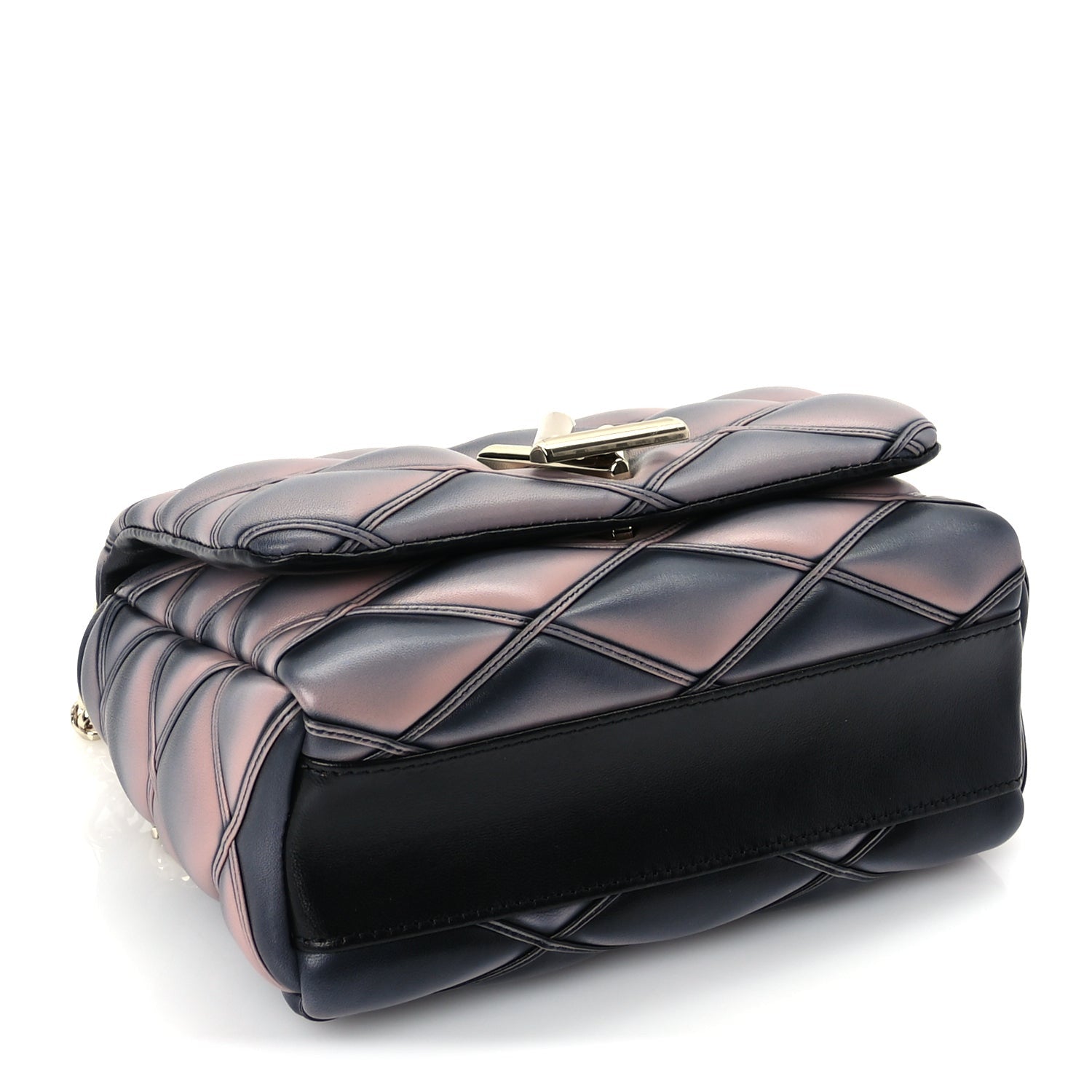 Louis Vuitton Lambskin Malletage Top Handle GO-14 MM  Black Pink 3 of 8