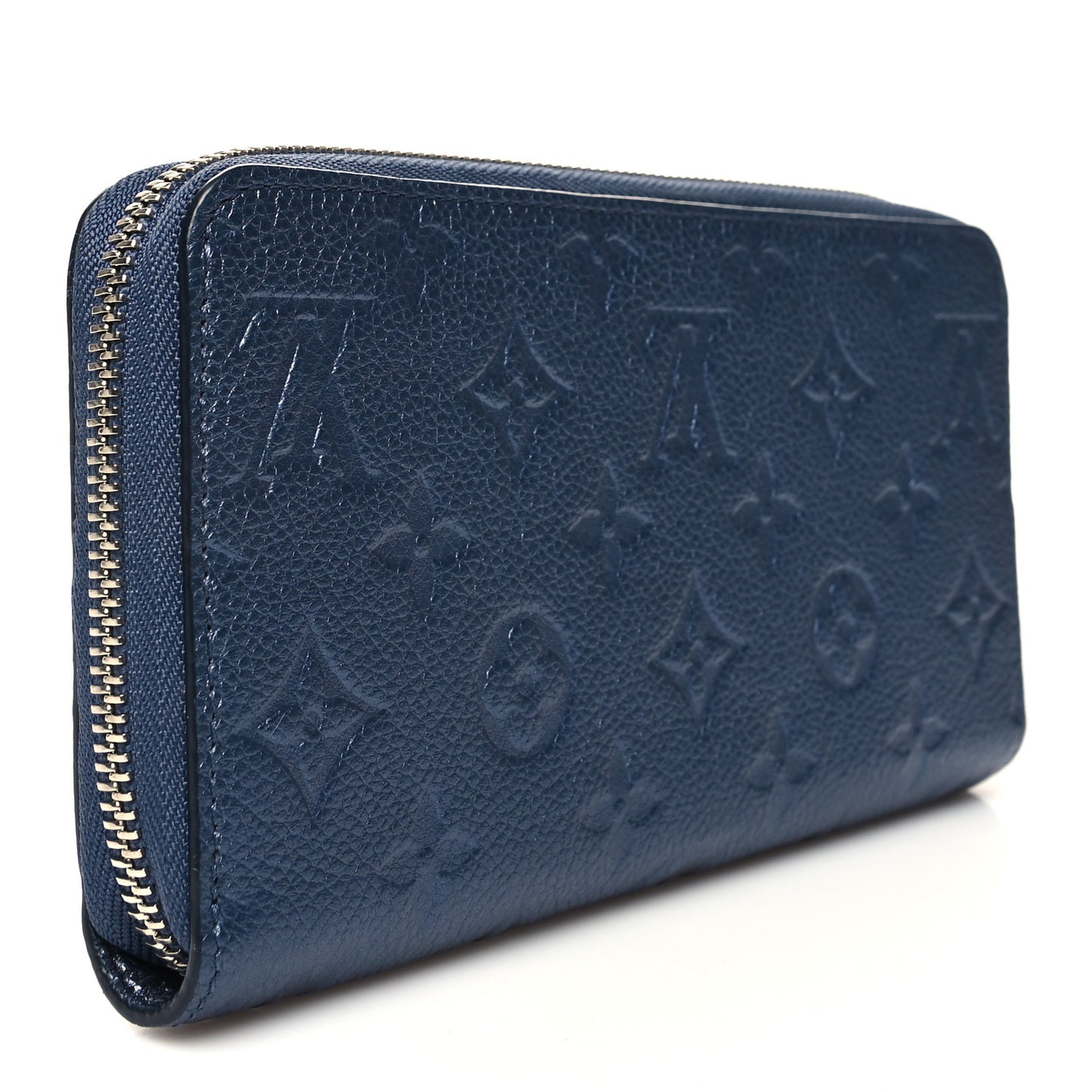 Metallic Empreinte Monogram Zippy Wallet Navy Nacre