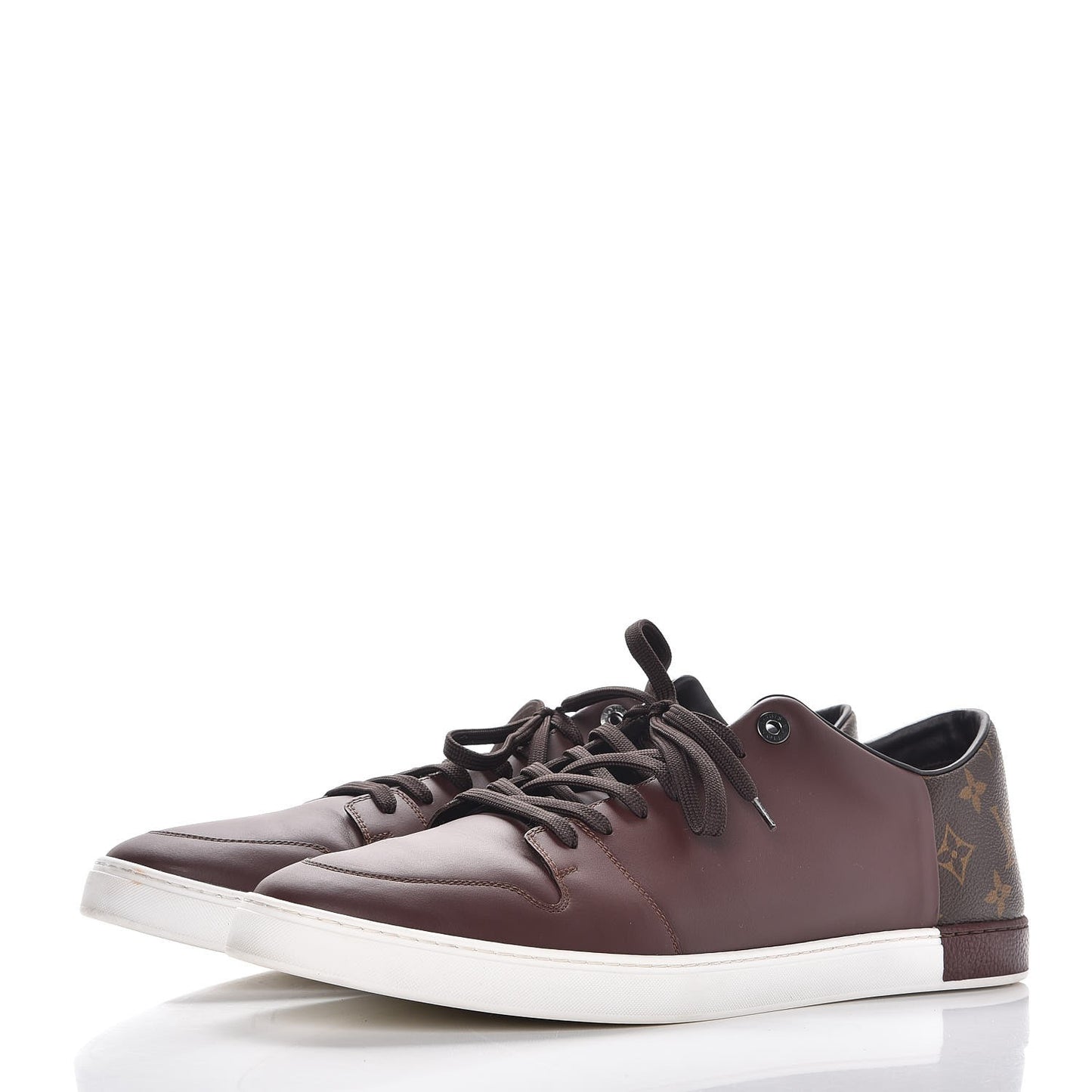 Calfskin Monogram Line Up Sneaker 13 Acajou