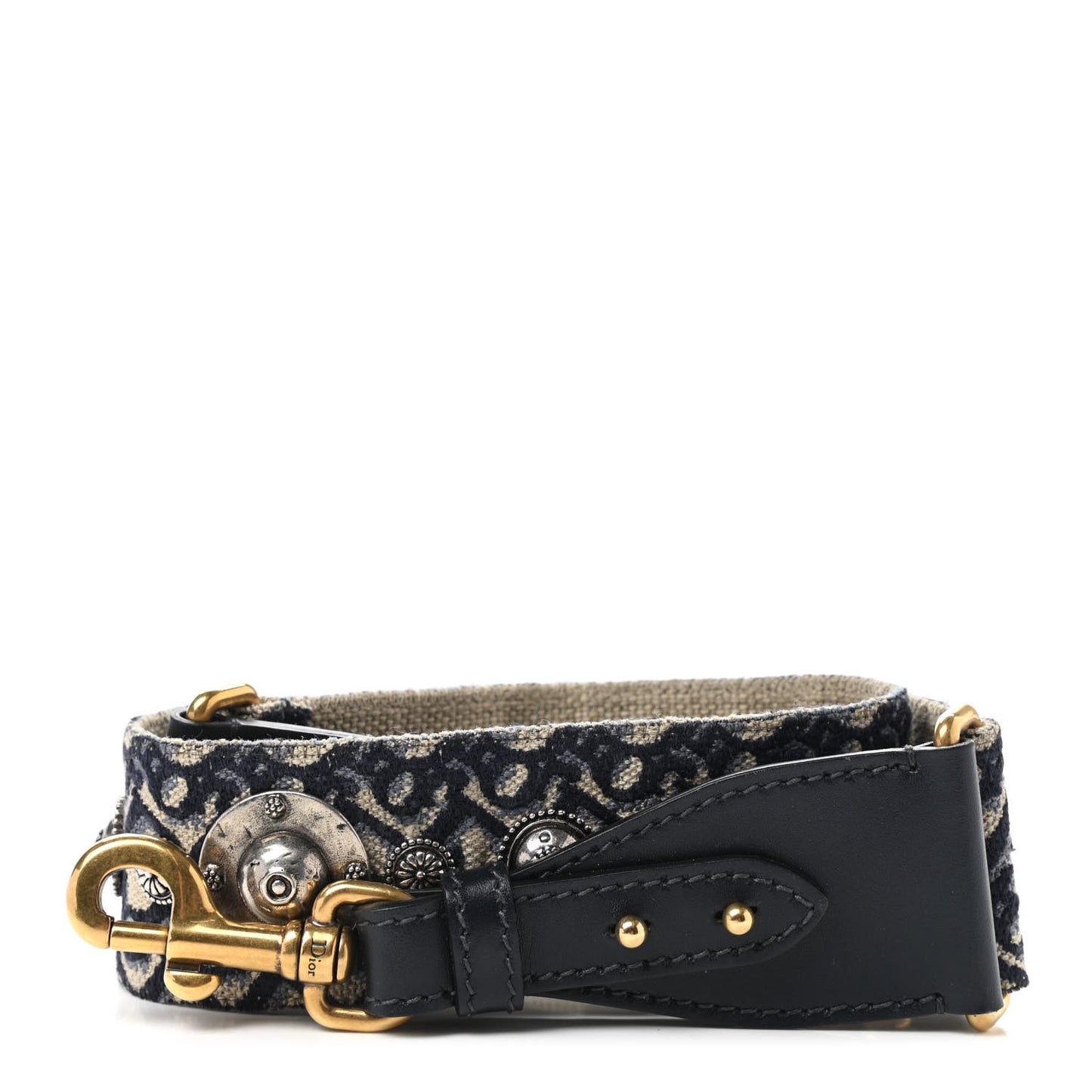 Oblique Studded Shoulder Strap Blue