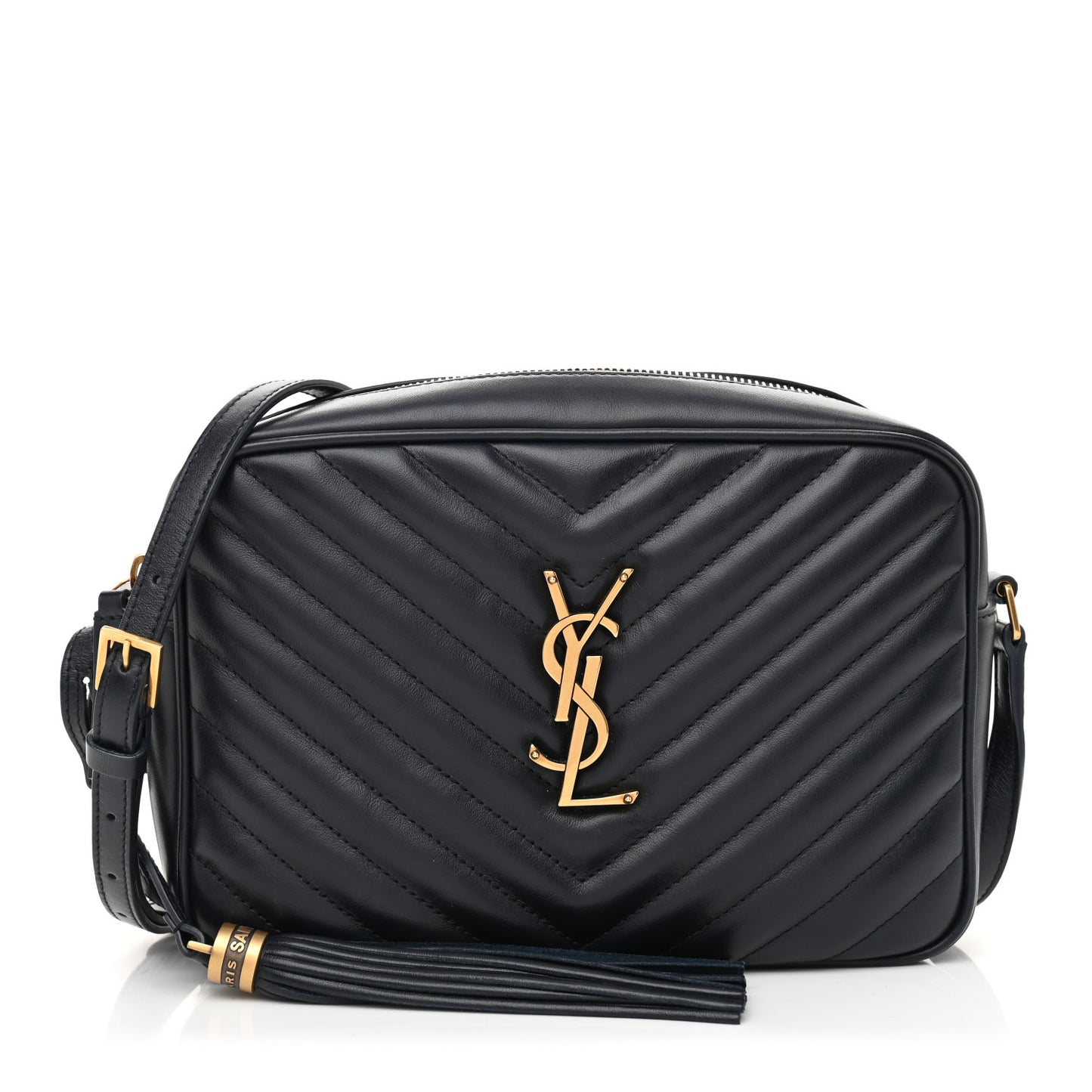Calfskin Matelasse Monogram Lou Camera Bag Navy