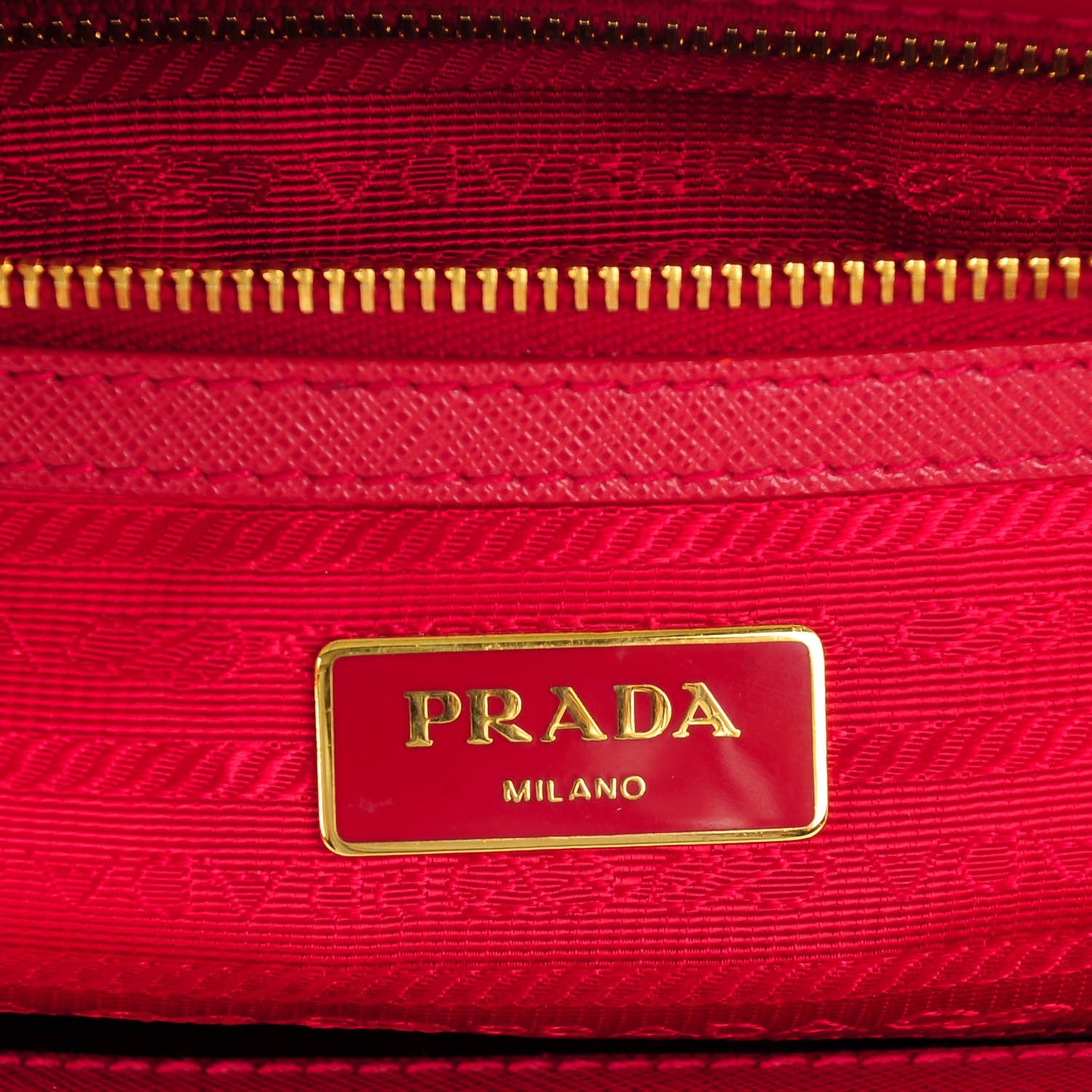 Prada Saffiano Small Galleria Double Zip Tote Fuoco 7 of 10