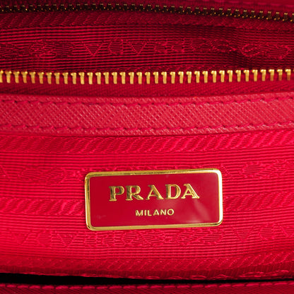 Prada Saffiano Small Galleria Double Zip Tote Fuoco 7 of 10