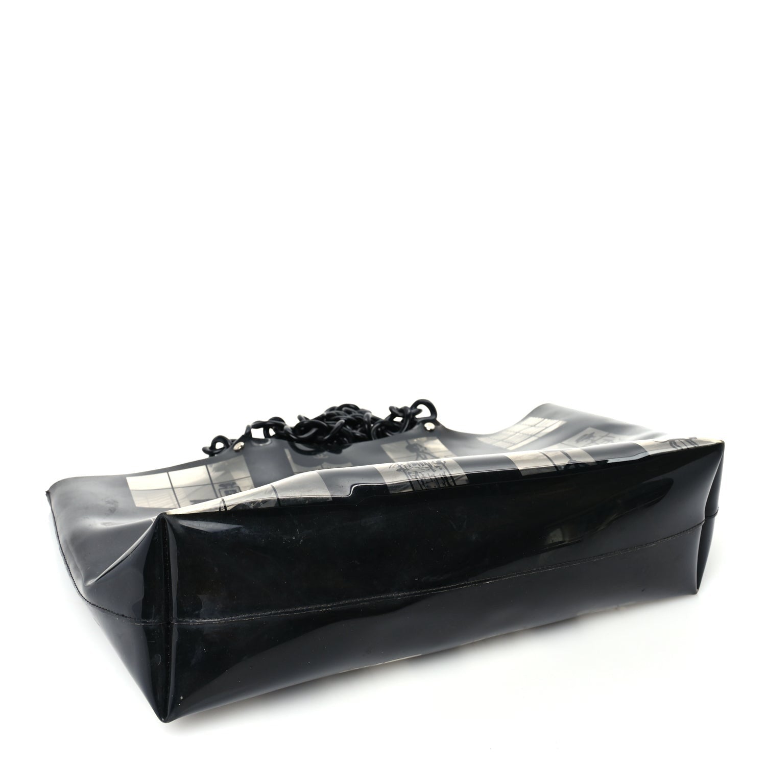 Chanel Vinyl Coco Window Tote Black 3 of 9