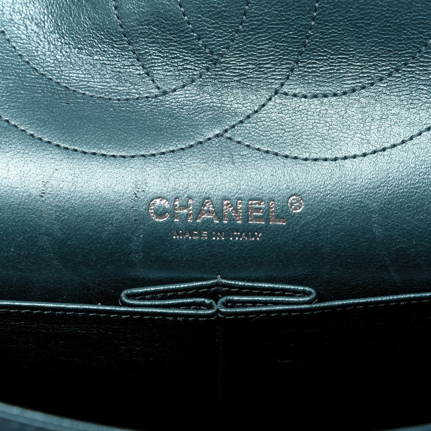 Metallic Calfskin Quilted 2.55 Reissue 227 Flap Turquoise