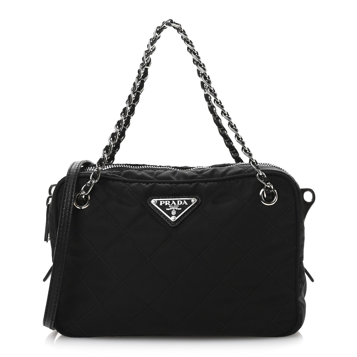 Prada Nylon Tessuto Impuntu Quilted Bandoliera Crossbody Bag Black 1 of 7