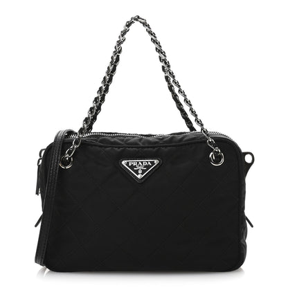 Prada Nylon Tessuto Impuntu Quilted Bandoliera Crossbody Bag Black 1 of 7