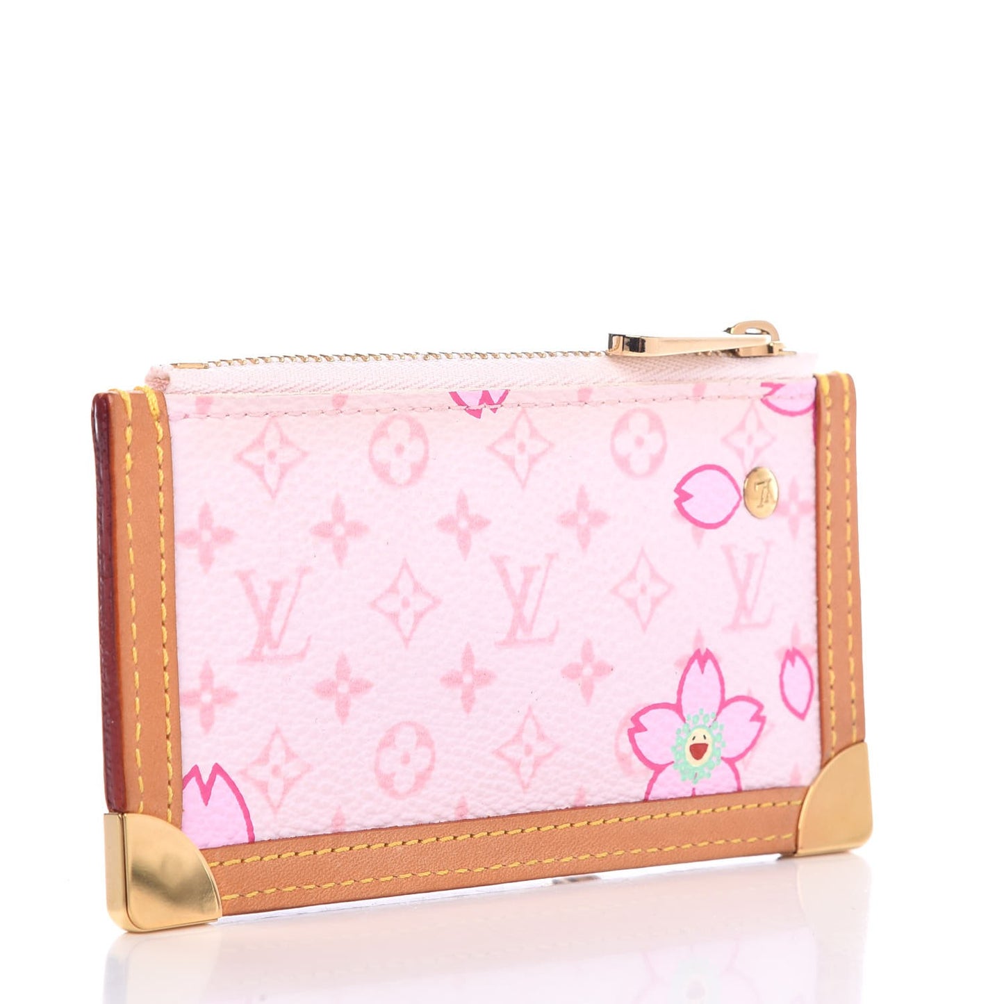 Monogram Cherry Blossom Key Pouch Pink