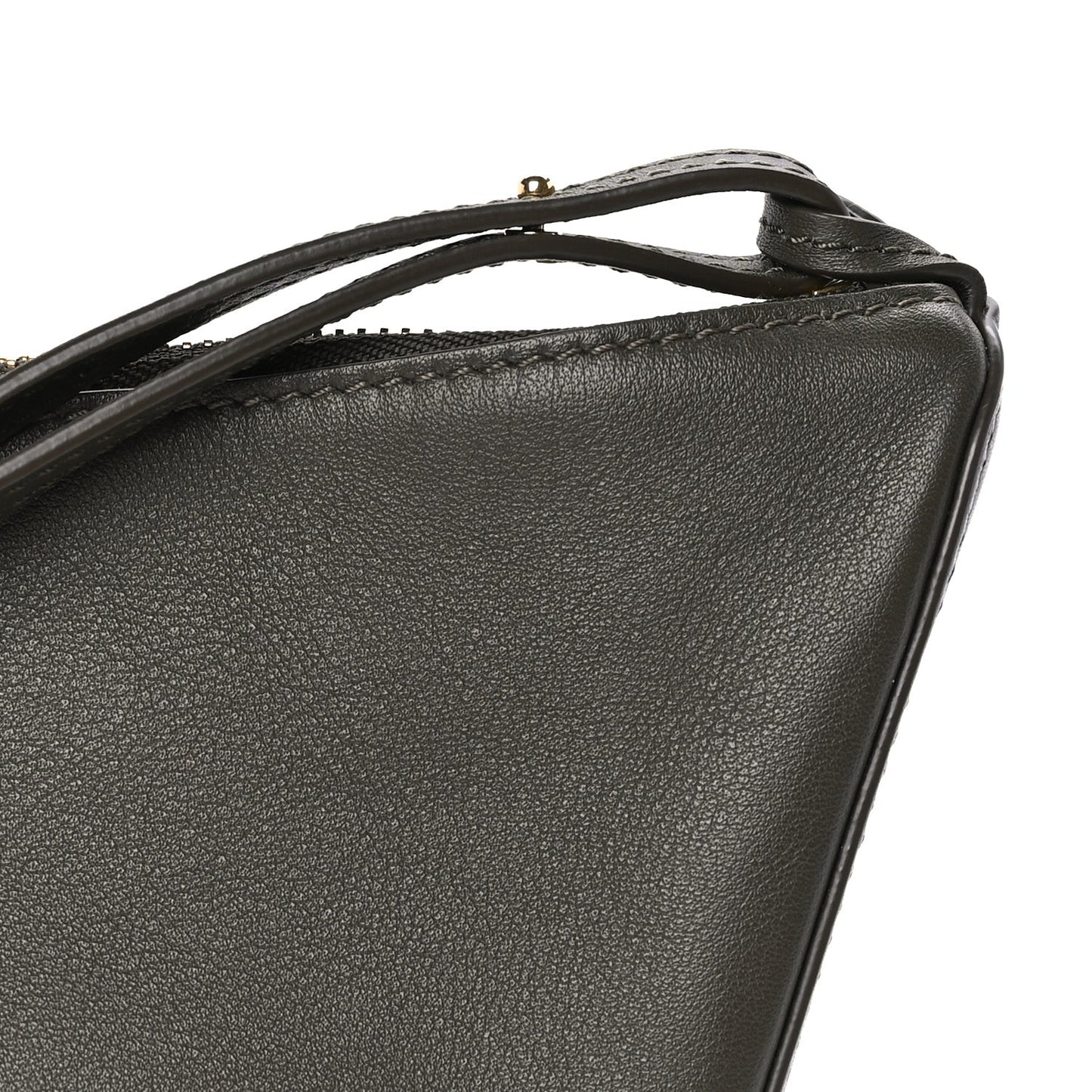 Calfskin Mini Hammock Hobo Dark Khaki Green