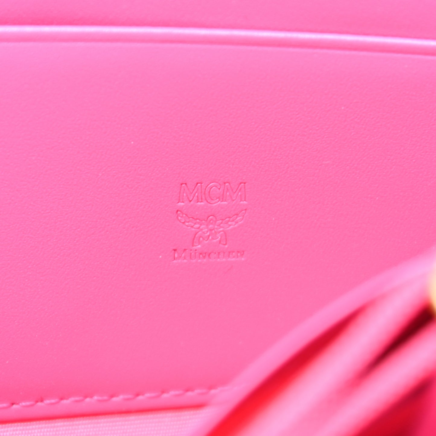 Saffiano Large Mina Zip Around Wallet Orange Pink