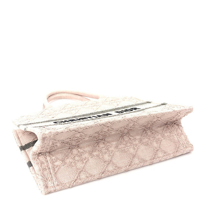 Christian Dior Raffia Cannage Medium Book Tote Sakura Pink 3 of 8