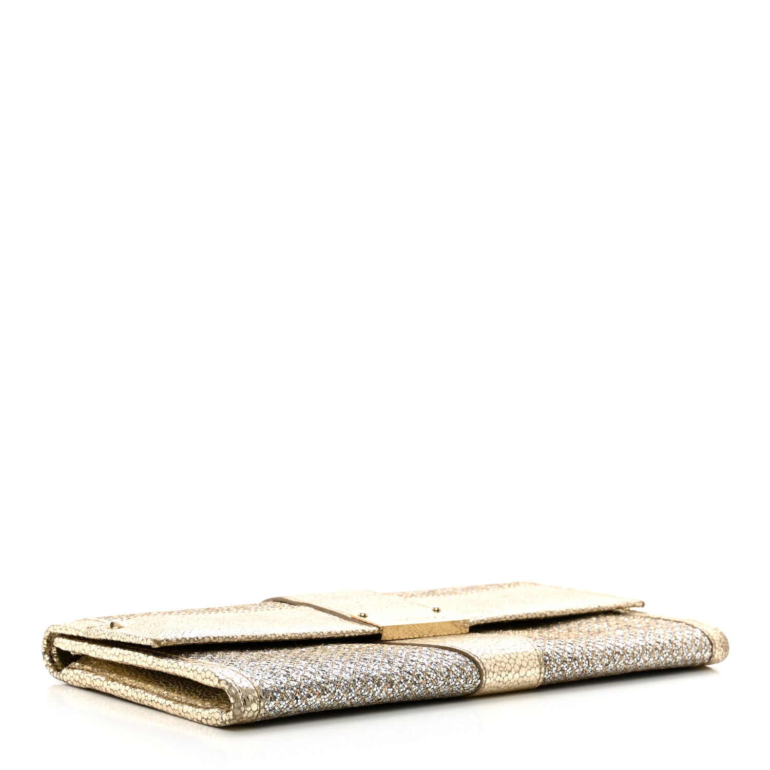 Jimmy Choo Glitter Fabric Reese Clutch Wallet Metallic 4 of 6