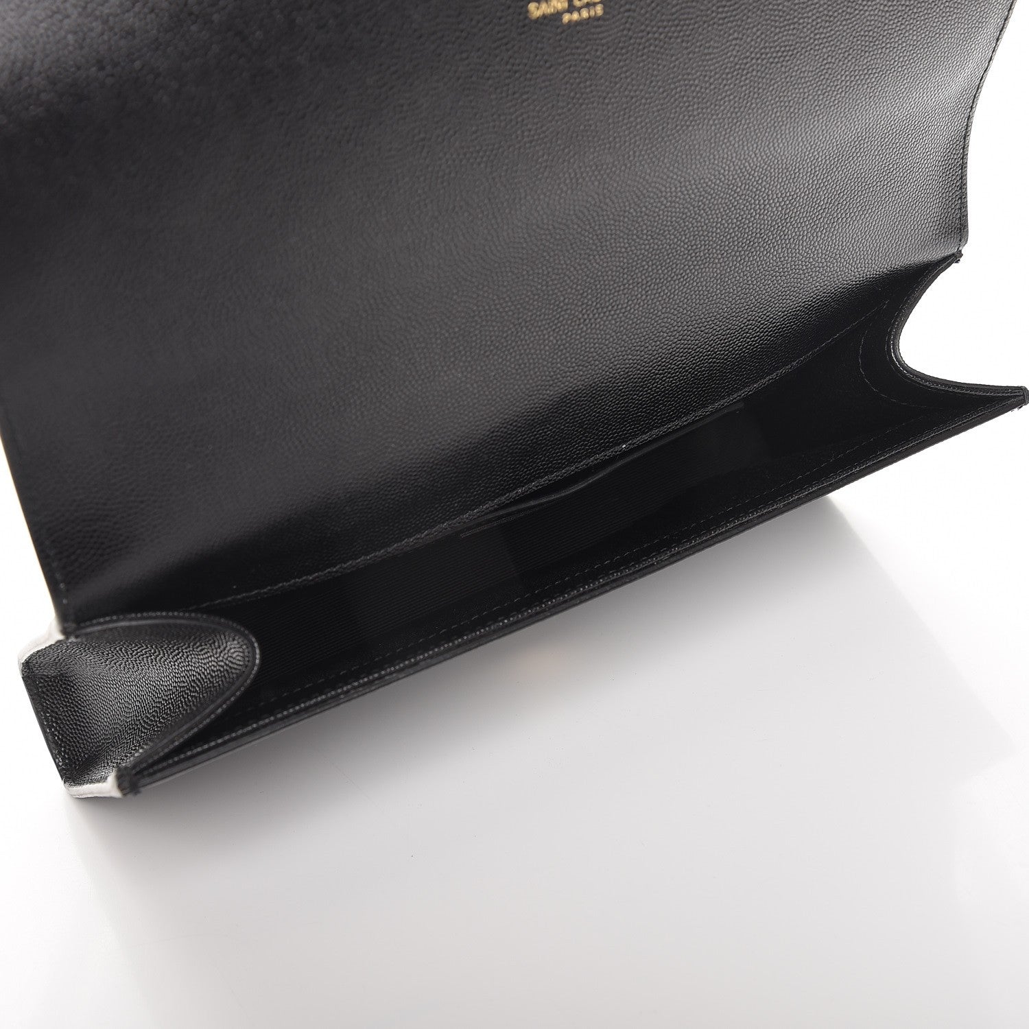 Saint Laurent Grain De Poudre Monogram Cassandre Clutch Black 6 of 7