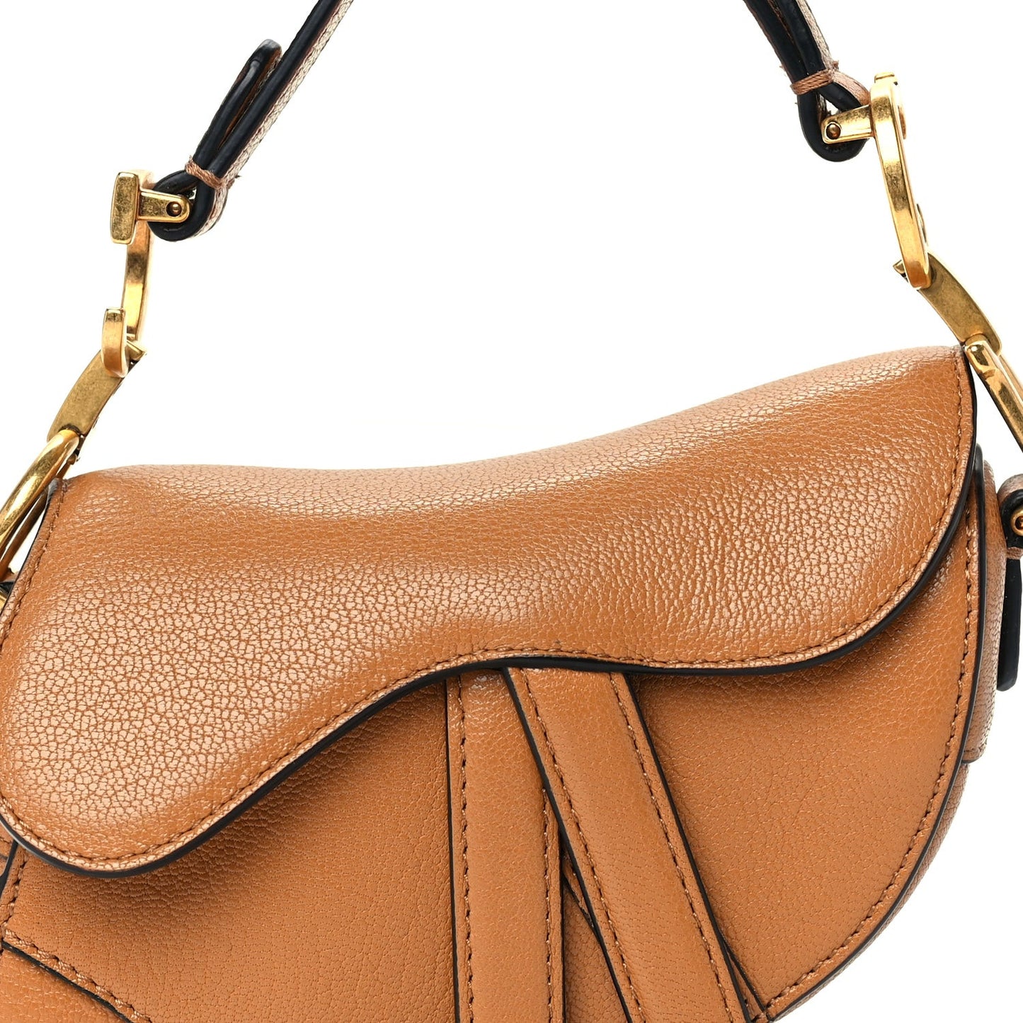 Goatskin Micro Saddle Bag  Camello