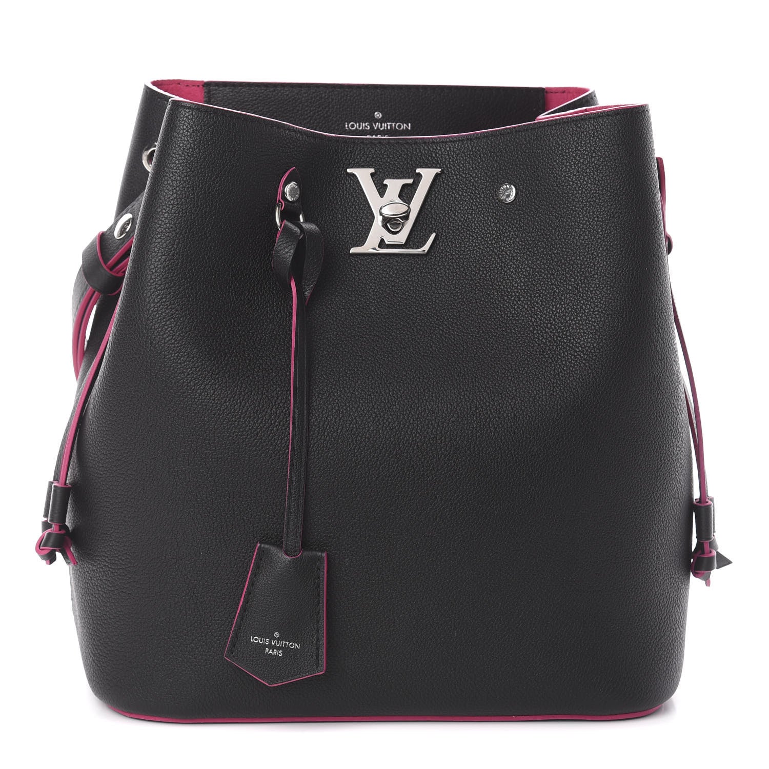 Louis Vuitton Calfskin Lockme Bucket Black 1 of 7