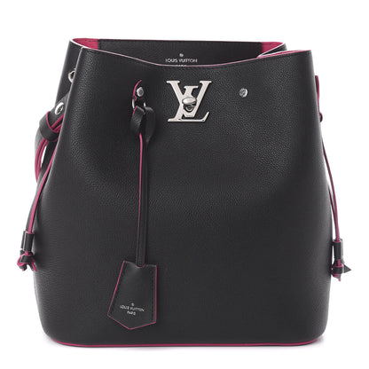 Louis Vuitton Calfskin Lockme Bucket Black 1 of 7