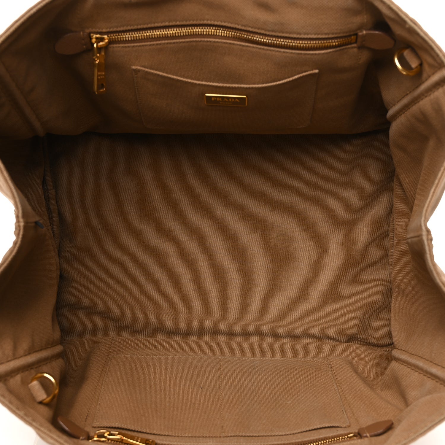 Prada Canapa Large Logo Tote Tabacco 4 of 10