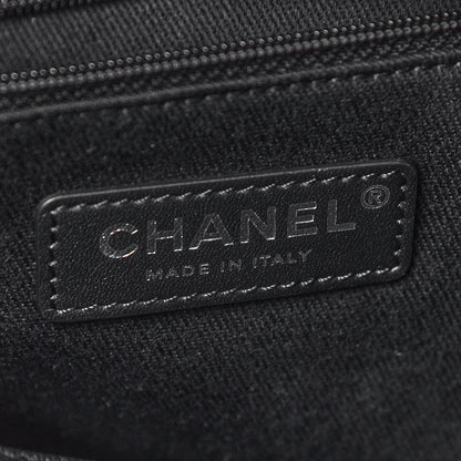 Chanel Canvas Large Double Face Shopping Tote Black 6 of 9