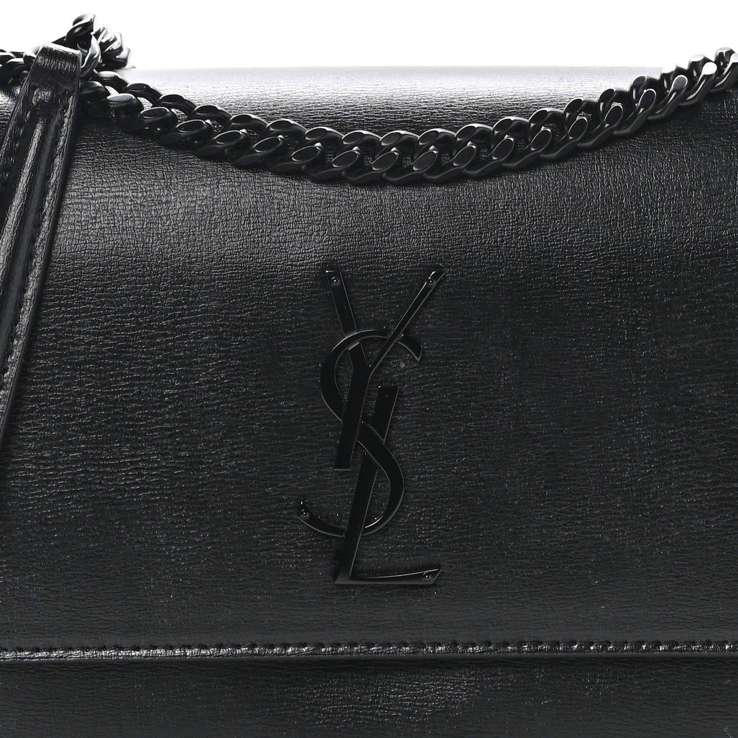 Saint Laurent SAINT LAURENT Calfskin Medium Monogram Monochrome Sunset Black 7 of 9