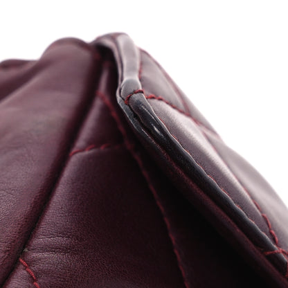 Chanel Lambskin Diamond Stitched Waist Chain Belt Flap Bag Burgundy 13 of 17