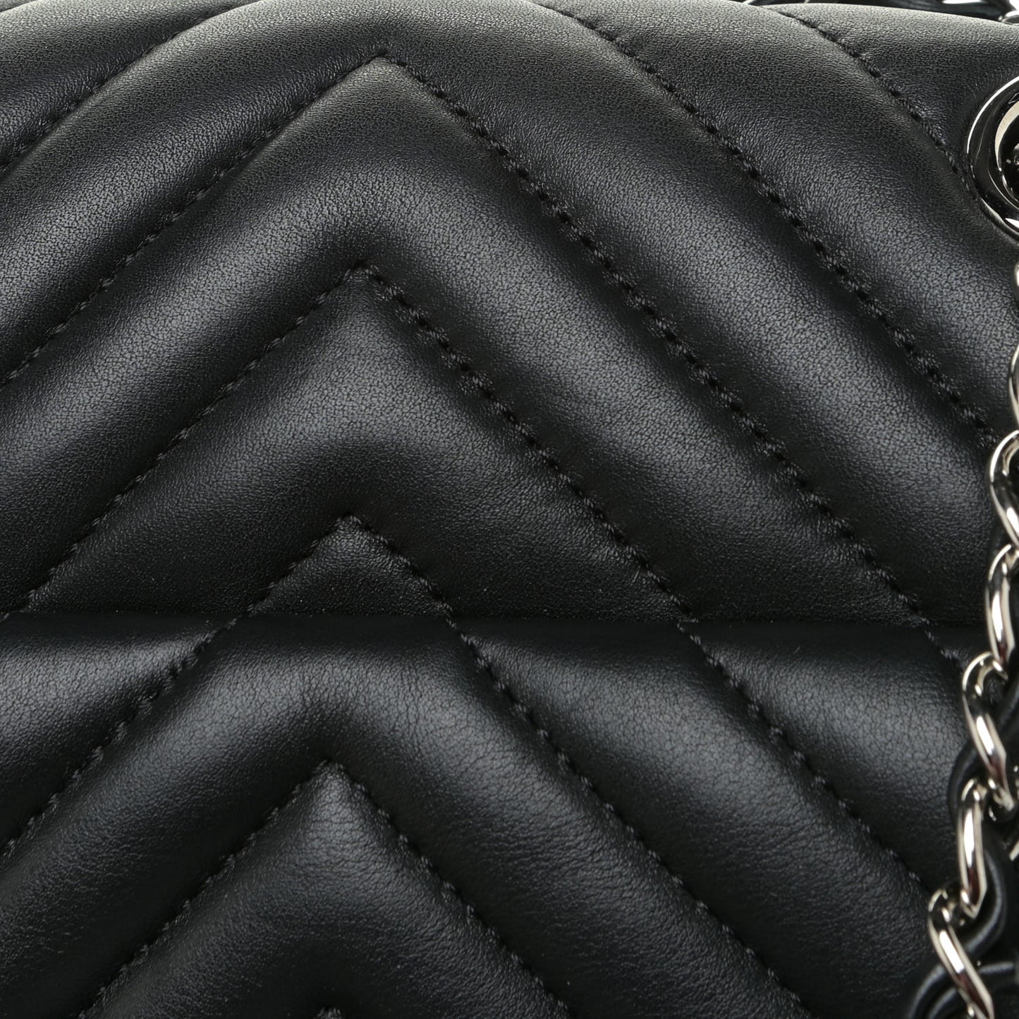 Calfskin Chevron Quilted Small Urban Spirit Backpack Black