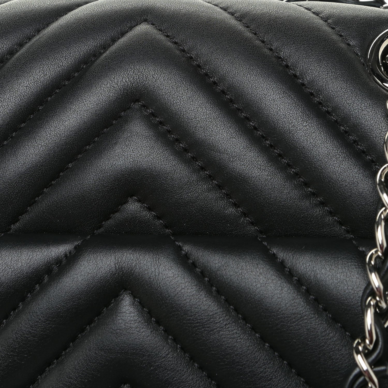 Chanel Calfskin Chevron Quilted Small Urban Spirit Backpack Black 13 of 14