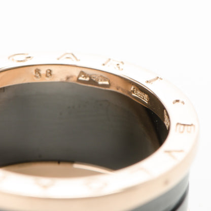 Bulgari 18K Rose Gold Black Ceramic B.Zero1 Four-Band Ring 58 8.5 5 of 5
