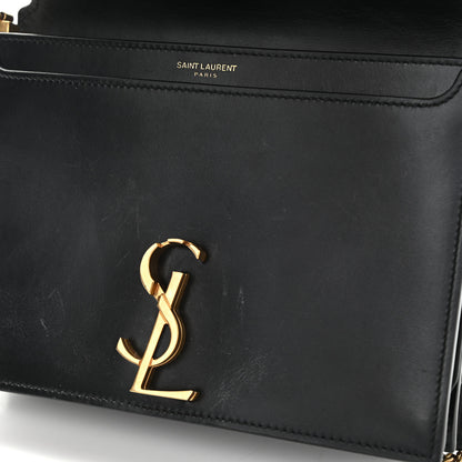 Saint Laurent Smooth Calfskin Monogram Cassandra Clasp Bag Black 15 of 19