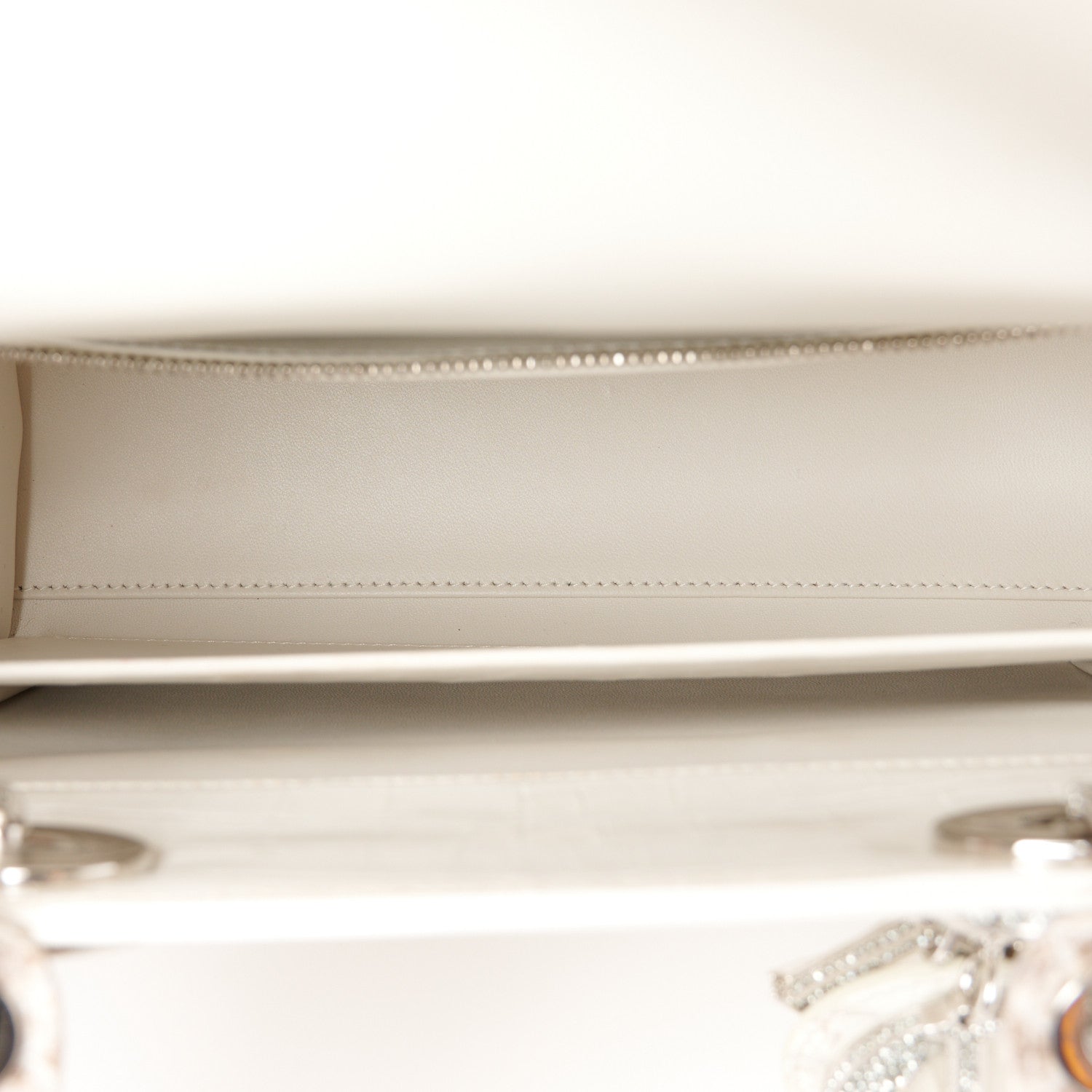 Christian Dior Niloticus Crocodile Himalaya Crystal Medium Lady Dior White 5 of 10