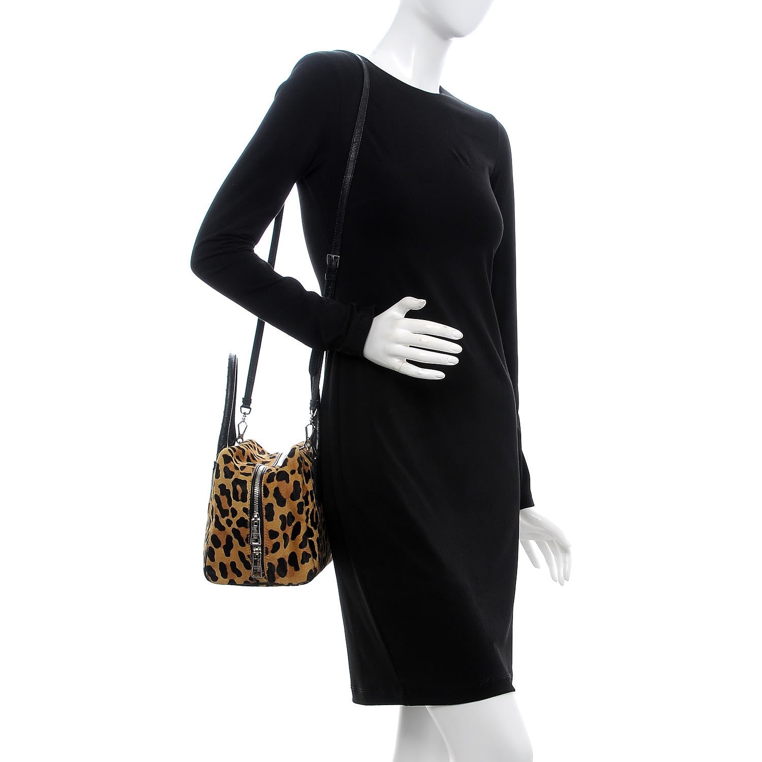 Prada Calf Hair Ostrich Leopard Print Inside Tote 2 of 8