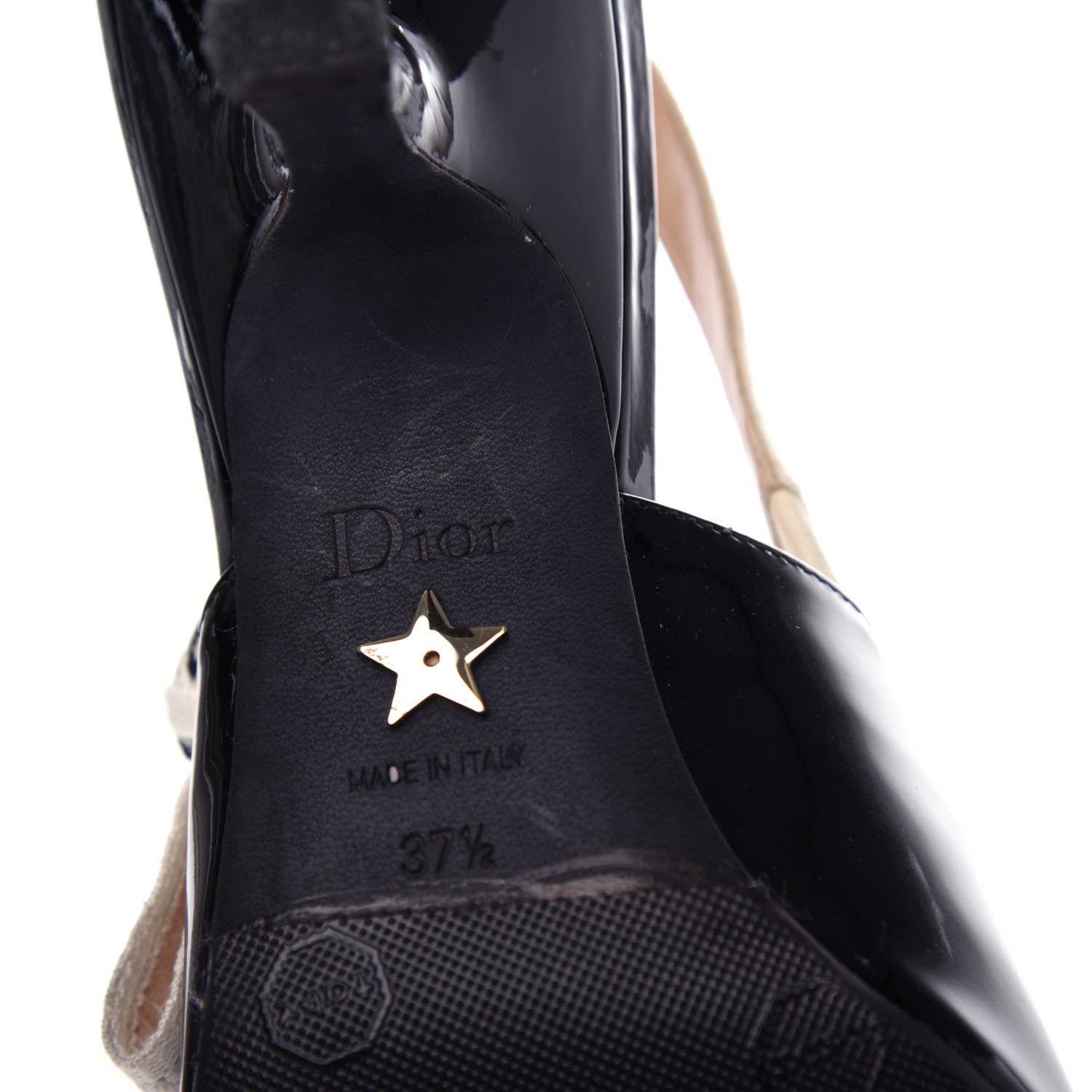 Christian Dior Patent Ribbon J'Adior Slingback 65mm Pumps 37.5 Black 9 of 10