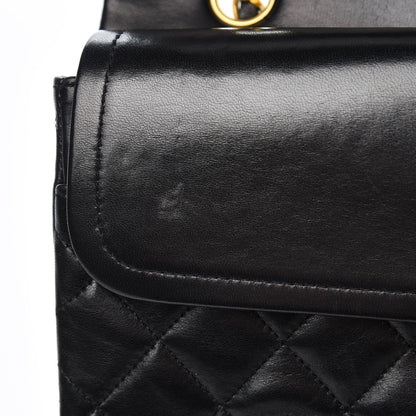 Chanel Lambskin Quilted Medium Double Flap Black 10 of 11