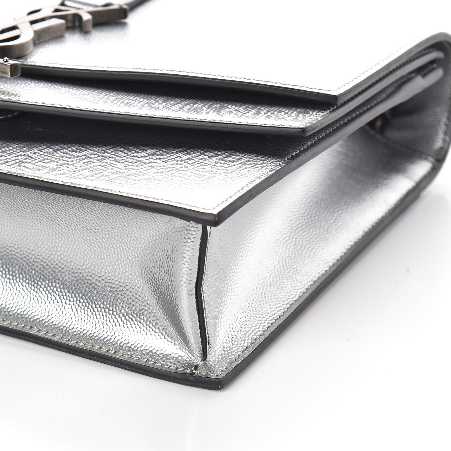 Grain De Poudre Monogram Medium Sulpice Shoulder Bag Silver