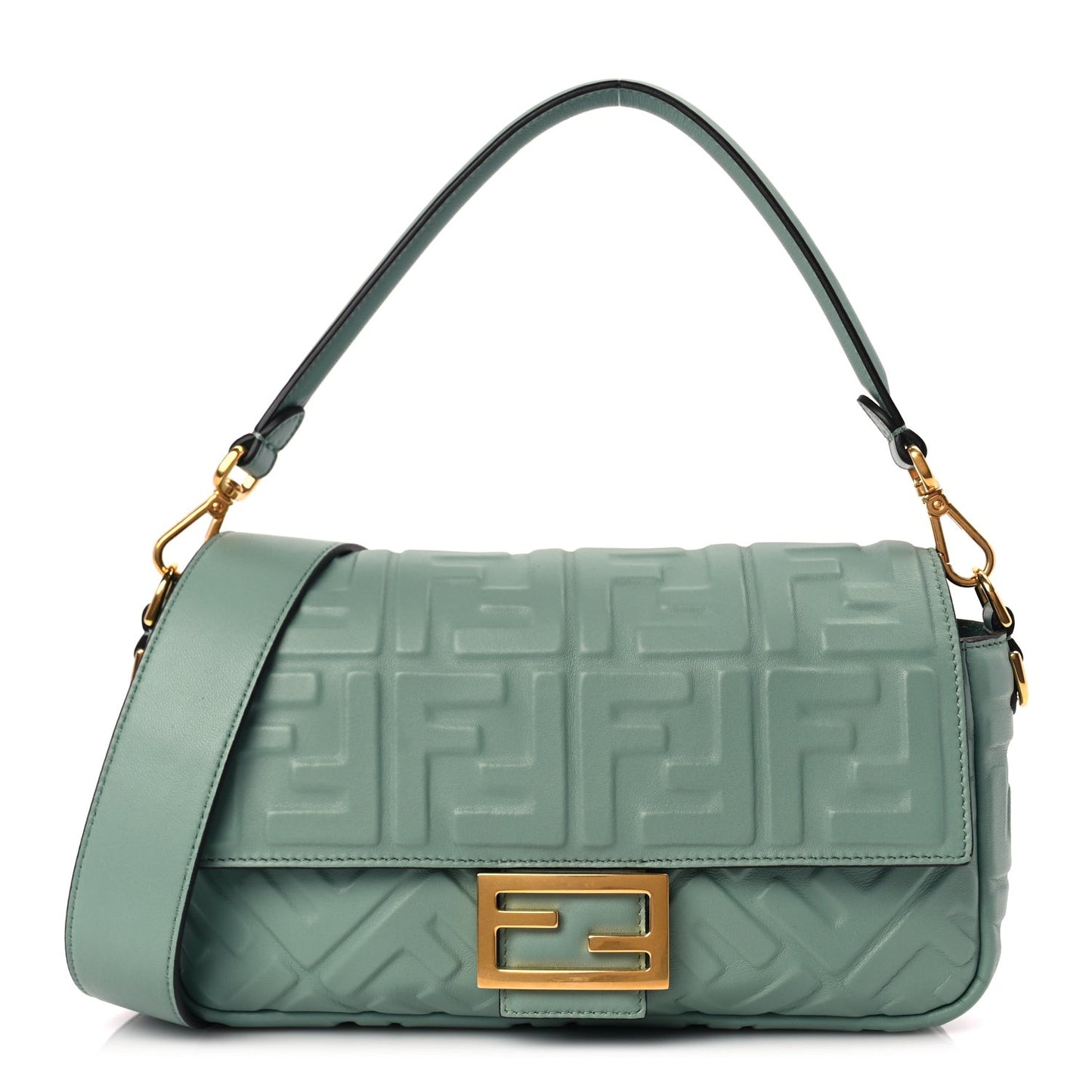 Nappa FF 1974 Embossed Baguette Menta