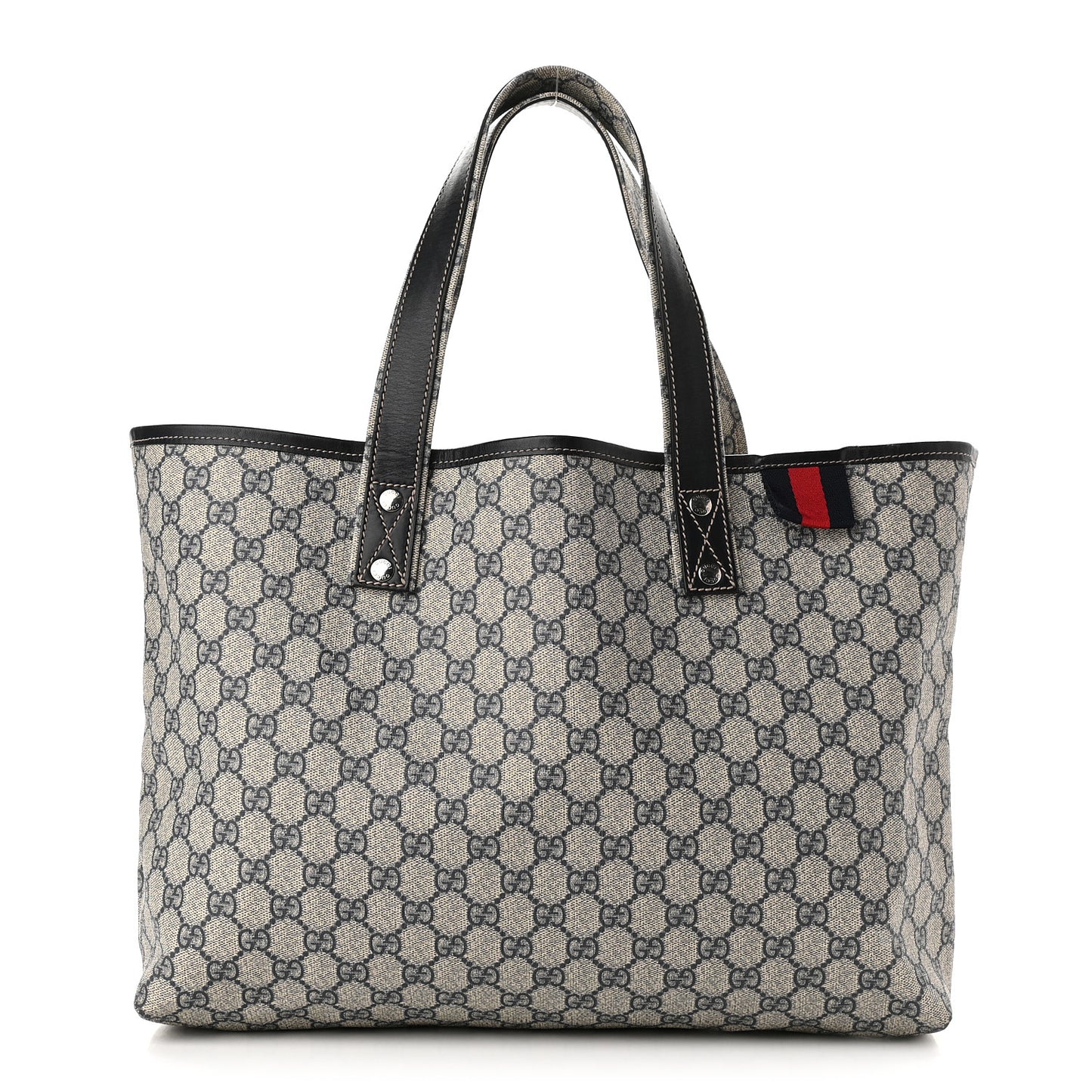 GG Plus Monogram Medium Signature Web Loop Tote Navy