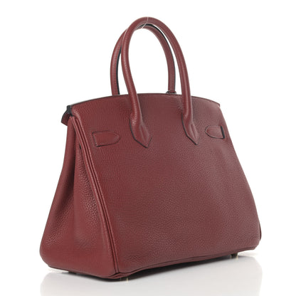 Hermes Taurillon Clemence Birkin 30 Rouge H 2 of 8