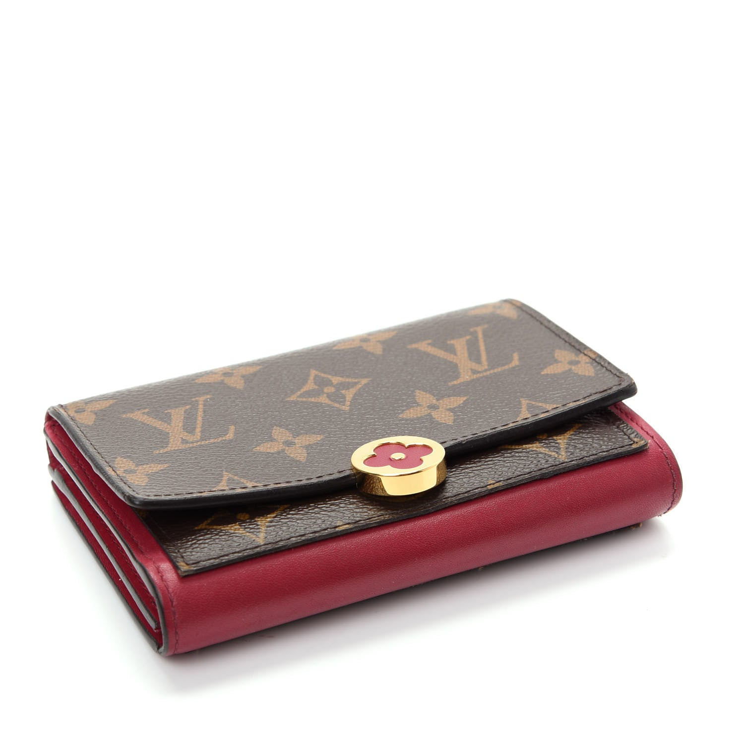 Louis Vuitton Monogram Flore Compact Wallet Fuchsia 4 of 6