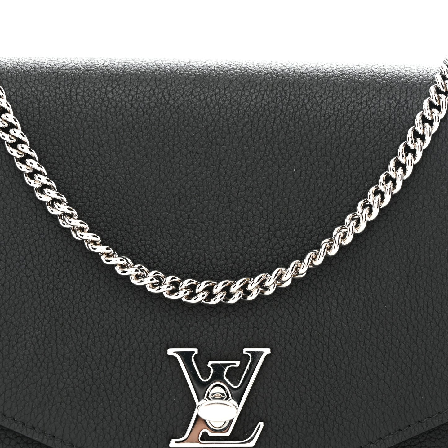 Soft Calfskin My Lockme Chain Pochette Black